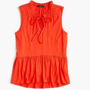 J.Crew Ruffle-Trim Tie-Neck Tank